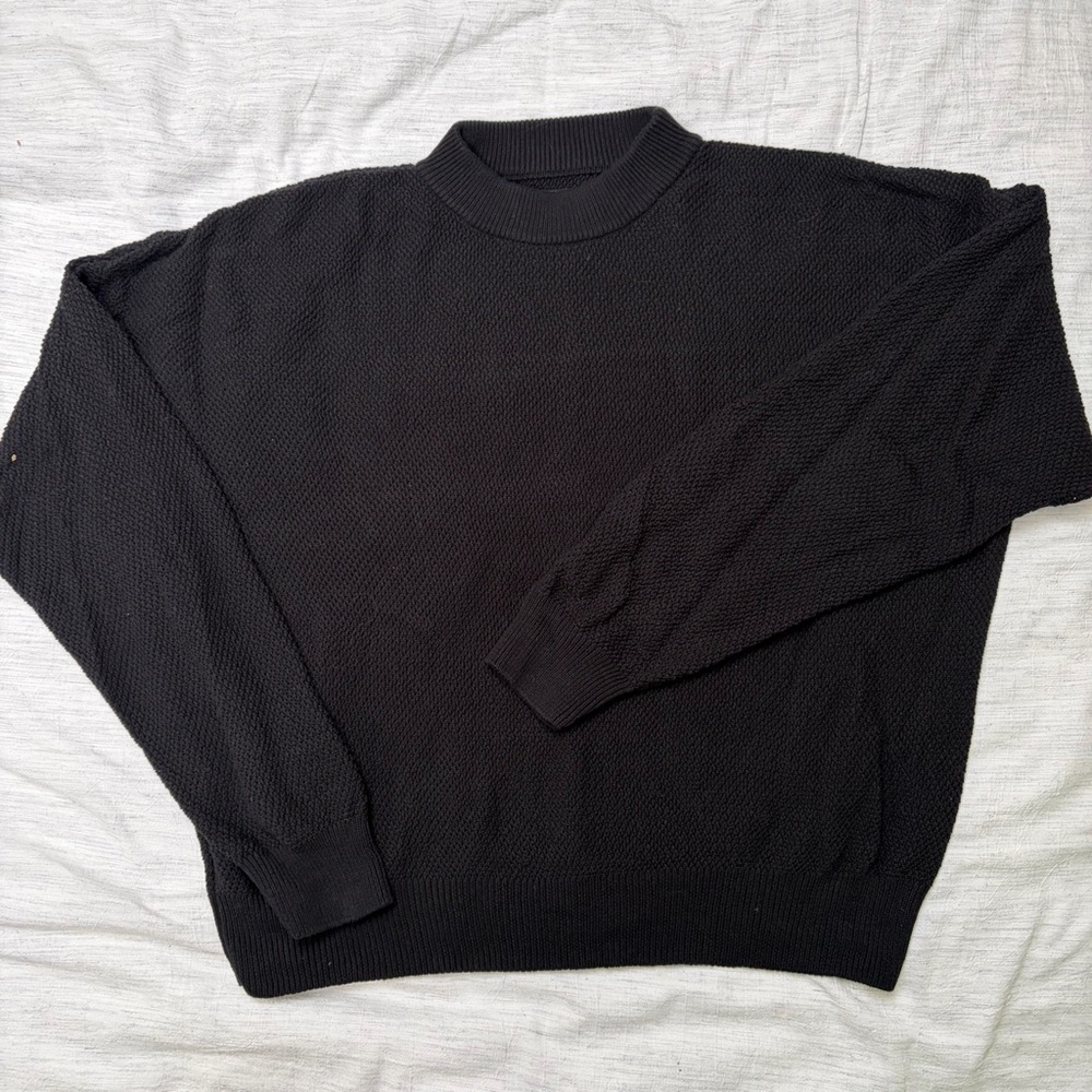 Represent Black Cashmere Blend Loose Knit Sweater size L